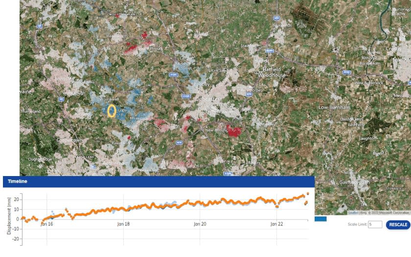 Sentinel-1 LoS velocity map