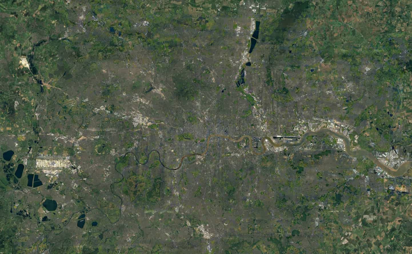 UK region high resolution satellite view